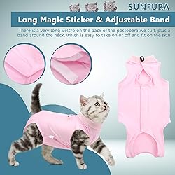 SUNFURA Cat Recovery Suit, Cat Onesie for Cats