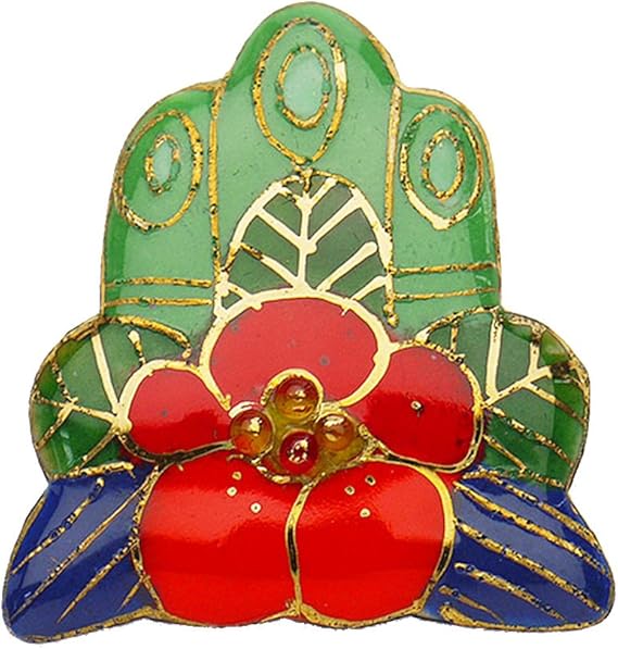 Amazon Co Jp クリスマス お正月 シリーズ 七宝焼 帯留め 帯飾り ケース付 門松 服 ファッション小物