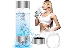 AUETRCLS Hydrogen Water Bottle 2024, Hydrogen Water Bottle Generator with SPE PEM Technology Water Ionizer, Hydrogen Water Machine Improve Water in 3 Minutes for Home, Office, Travel, Daily Drinking(Silver
