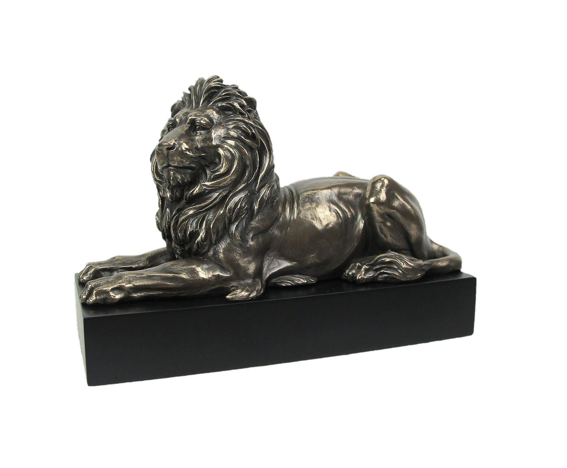 Photo 1 of Lion Laying on Plinth Statue Sculpture