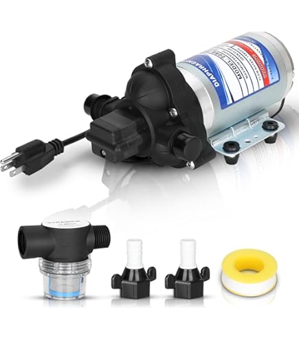 VIVOSUN Water Pressure Pump, 115VAC 4 GPM 45 PSI Diaphragm Water Pump
