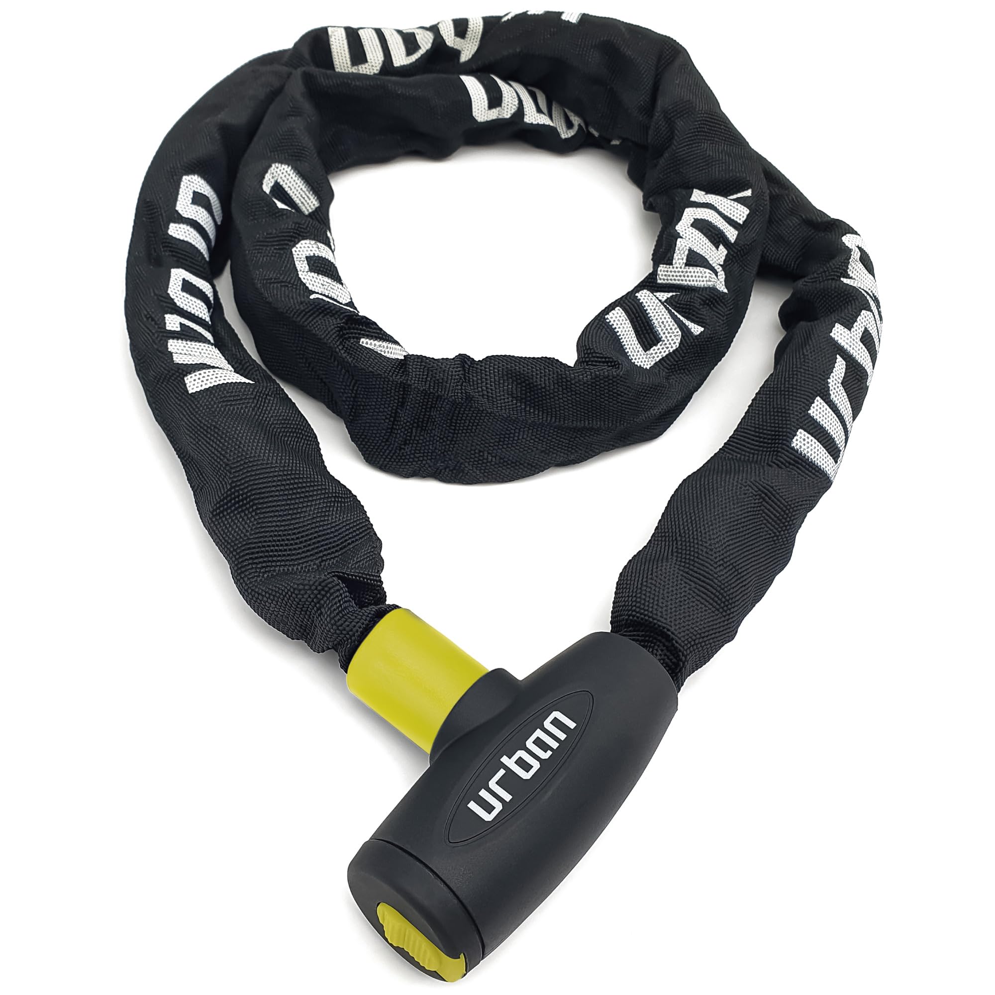 URBAN XK170 Bike Chain Lock, Heavy Duty Anti Theft 170cm ø8mm Hardened Steel Chain High Security Lock, More Length More Fixing Options, Versatile Anti-Theft for Bicycle, Motorcycle or Electric Scooter