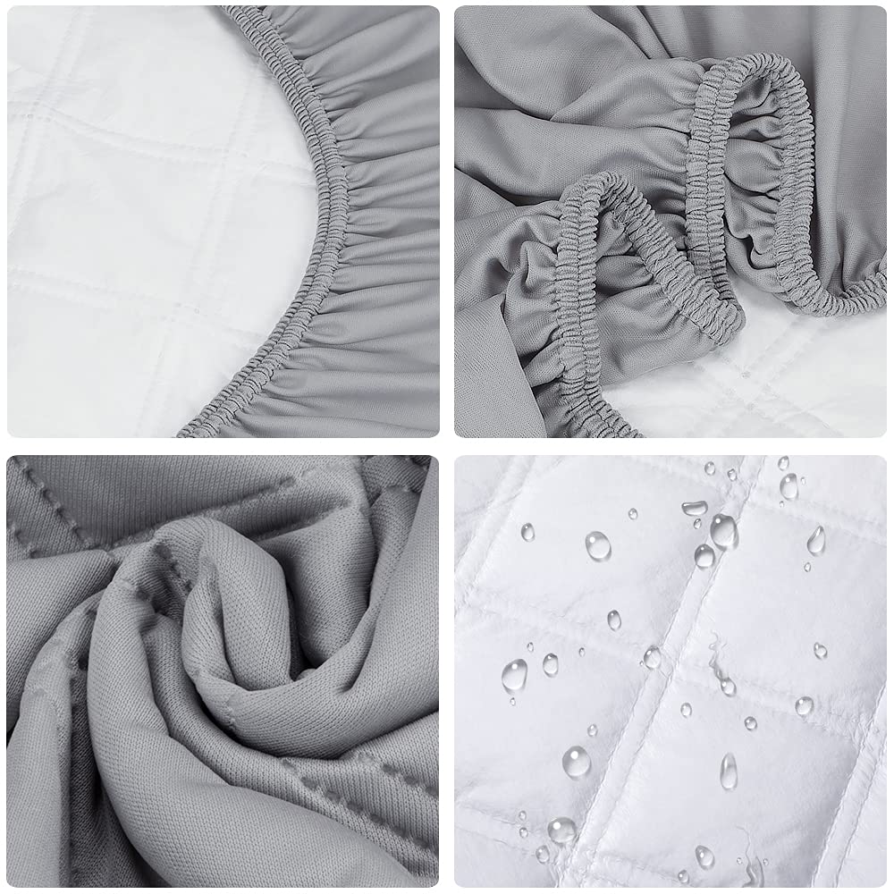 Yoofoss Waterproof Crib Mattress Protector, Quilted Fitted Crib