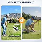 JAYA Golf Hitting Mat with Ball Tray Heavy Rubber Base Dual Turf Portable view 5