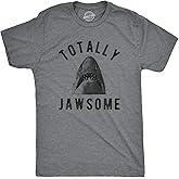 Mens Totally Jawsome T Shirt Funny Hilarious Shark Bite Graphic Novelty Tee