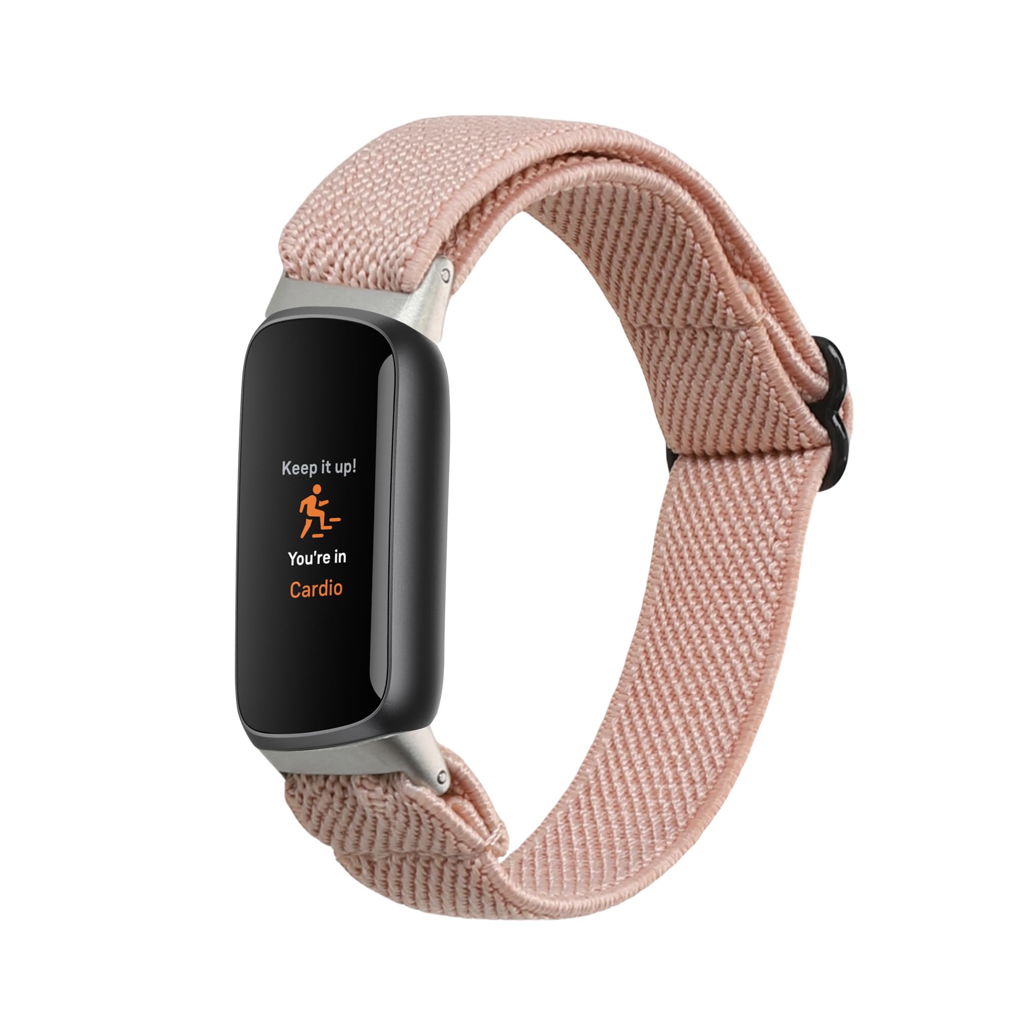 kwmobile Nylon Band Compatible with Fitbit luxe - Band Replacement Strap for Fitness Tracker - Dusty Pink