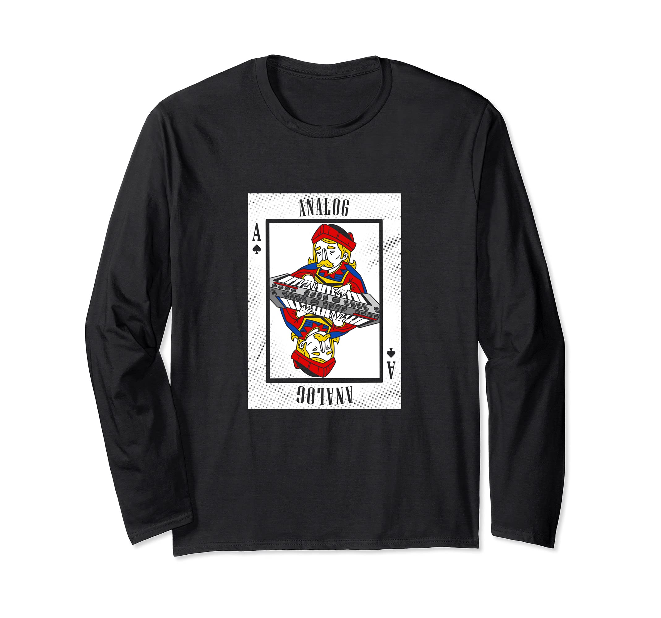 Synthesizer Analog Vintage Synth Playing Card Nerd Long Sleeve T-Shirt
