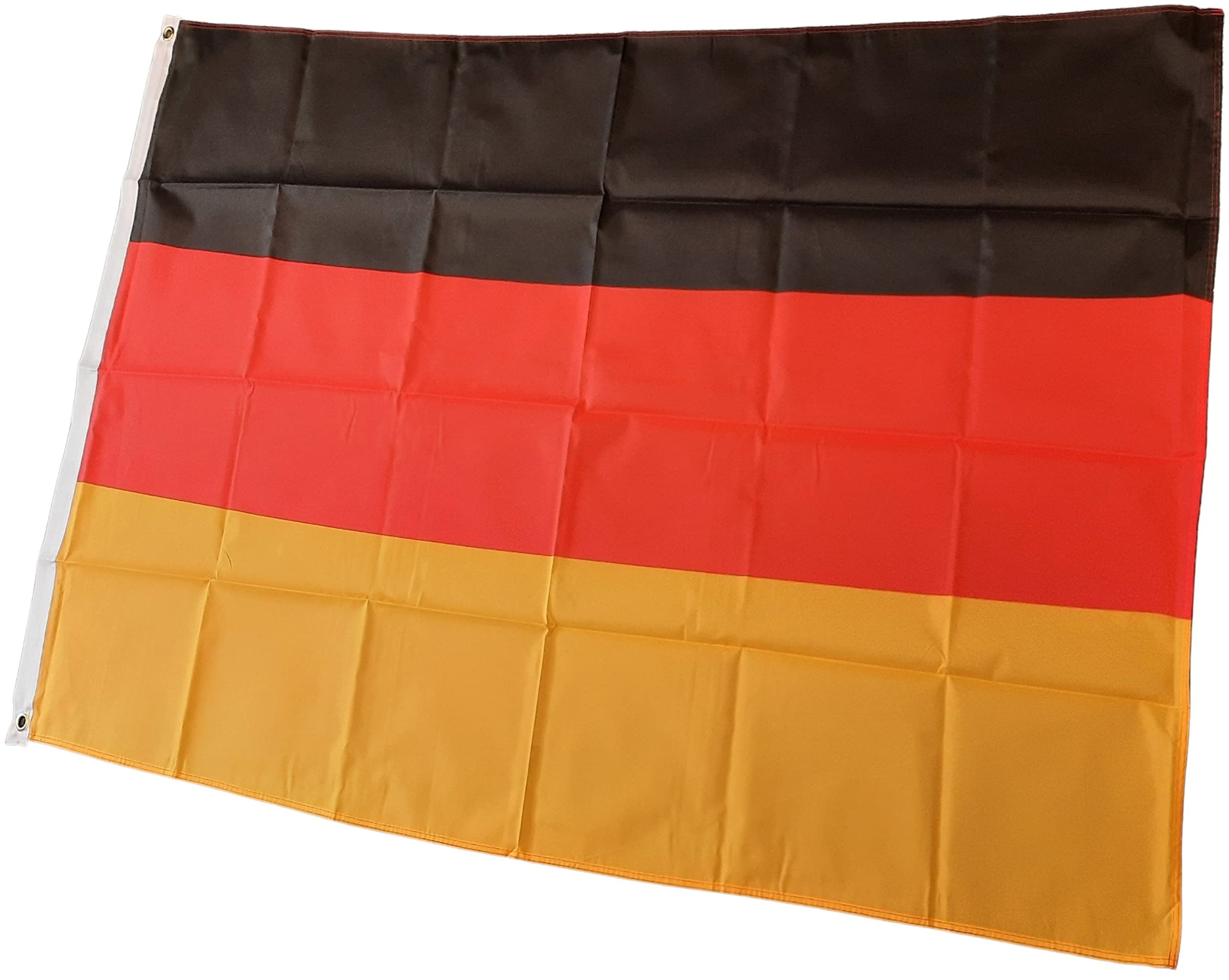 NWFlags Germany Flag 3ft x 2ft 75d Premium Polyester Suitable For Flagpoles | Strong Polyester 3x2 foot material German flag with Eyelets