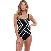 Gottex Mirage Women's Square Neck One Piece Swimsuit Essential with Soft Cups, Tummy Control, B Lining and Adjustable Straps