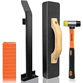 NAACOO Laminate Flooring Tools,4in1 Heavy Floor Install Kit for Vinyl Plank | Heavy Tapping Block-Knock 1-2 Times, 17&rdquo;Heavy Pull Bar Closing Gaps Near Wall, 40pc Flooring Spacer, Rubber Mallet