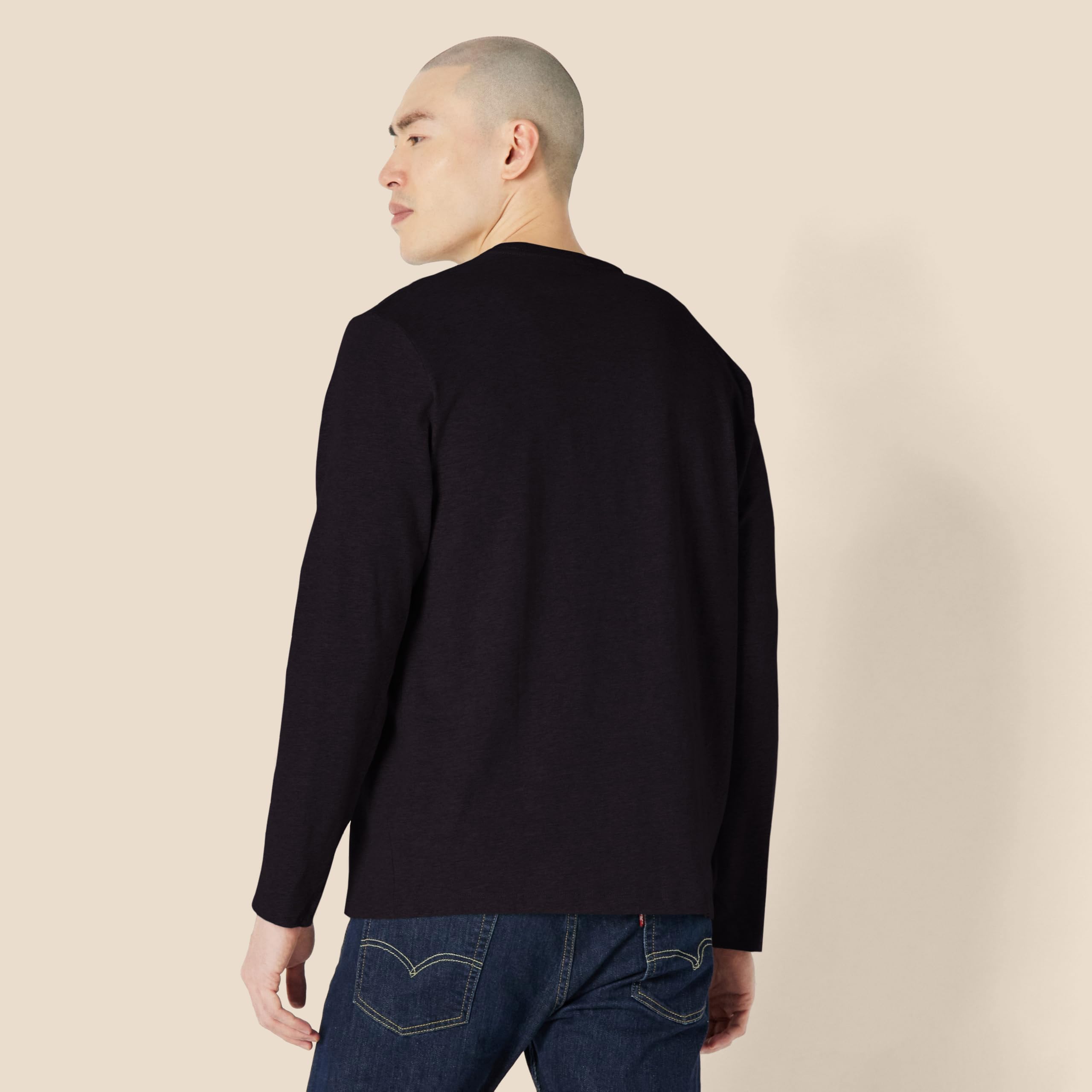 Amazon Essentials Men's Regular-Fit Crewneck T-Shirts, Long-Sleeve
