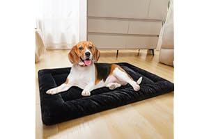 KUZMALY Dog Bed Medium Size Dog - Outdoor cat Bed Washable - Super Soft and Plush Dog Crate mat - Anti-Slip Pet Sleeping Mat