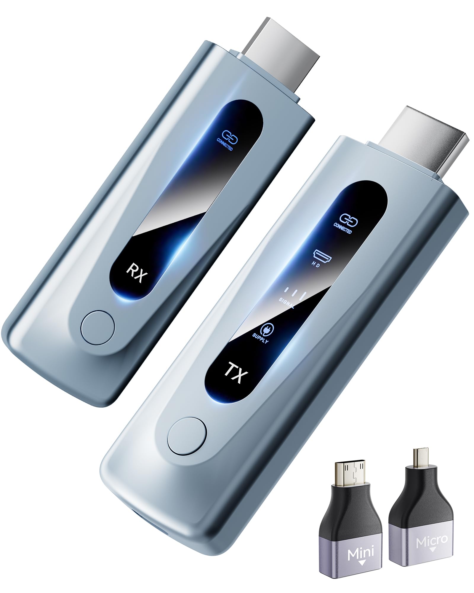 Photo 1 of 2025 Upgraded Wireless HDMI Transmitter and Receiver 328FT/100M, Plug & Play Portable 5G+2.4G Wireless HDMI Extender Kit for 4K Decode Input 1080P Output, for Audio to Monitor from Laptop/TV Box