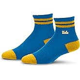 For Bare Feet NCAA UCLA BRUINS Cozy Two Stripe Quarter Sock Team Color OSFM