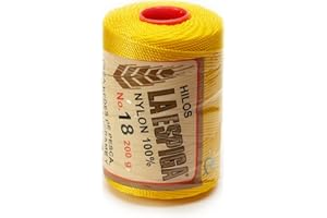 LA ESPIGA Espiga No.18-100% Nylon Omega String Cord for Knitting and Crochet - 04 Canary Yellow