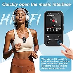 128GB MP3 Player - Clip MP3 Player with Bluetooth