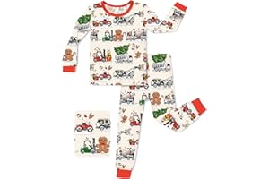 babee Reshinee Bamboo Viscose Toddler Pajamas Boys Girls Baby 12M-8Y Pjs Sets Kids Snug fit 2pcs Long-Sleeve Sleepwear