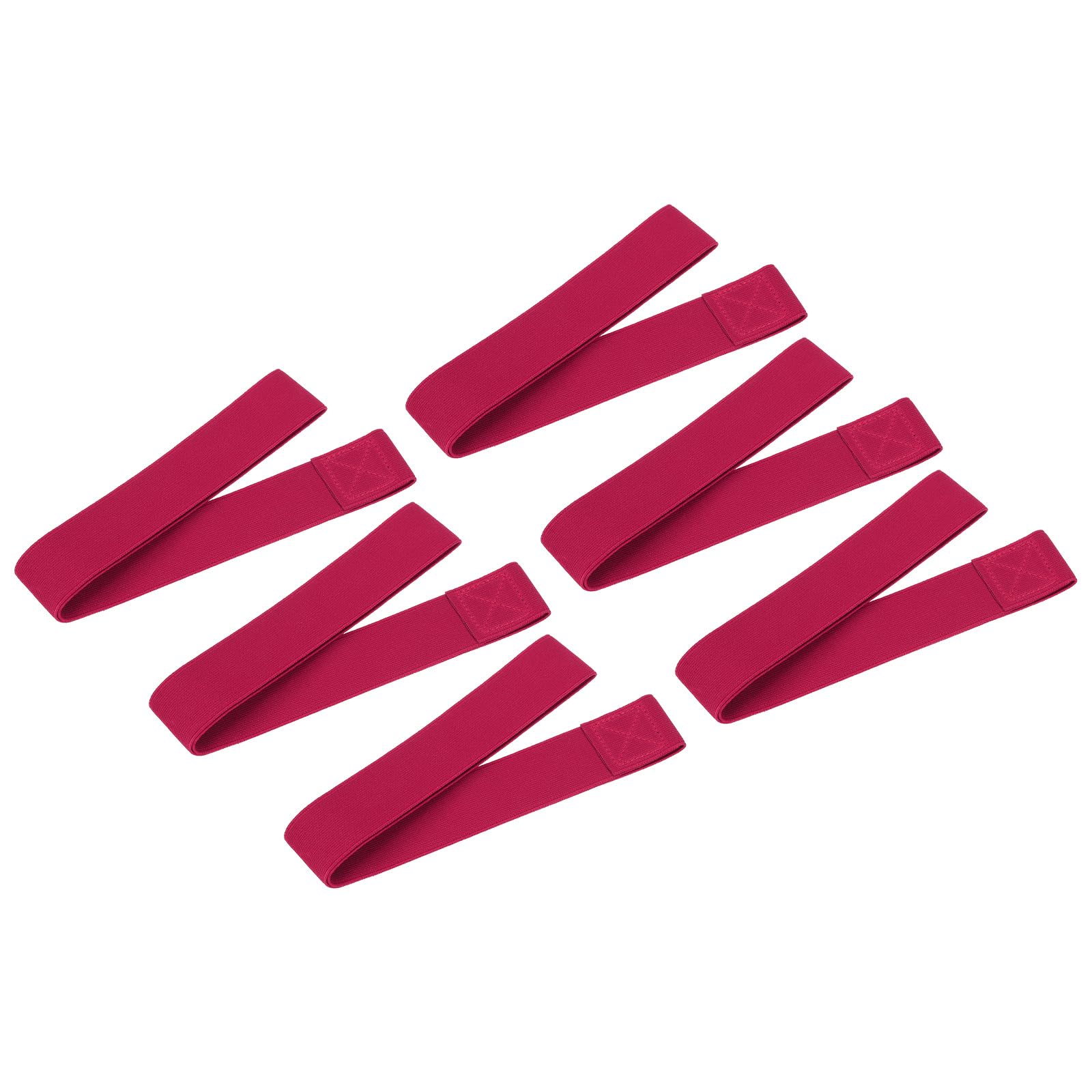 PATIKIL Towel Bands, 6 Pack Stretchable Towel Clips Cruise Essentials Windproof Beach Towel Straps for Beach Cruise Pool Chairs, Rose Red