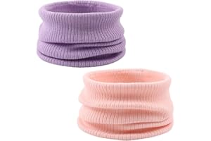 Bamery Kids Knit Scarf Boys Girls Neck Warmer Soft Warm Infinity Scarf Neck Gaiter for Fall Winter