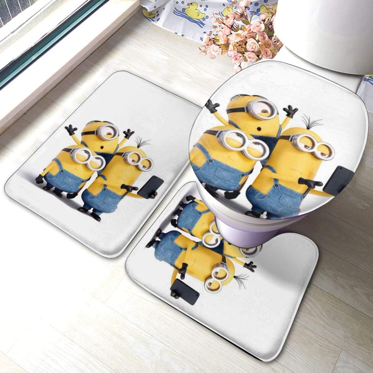 KRISMARIO Despicable Me Minions Play Phone Bath Mat 3 Piece