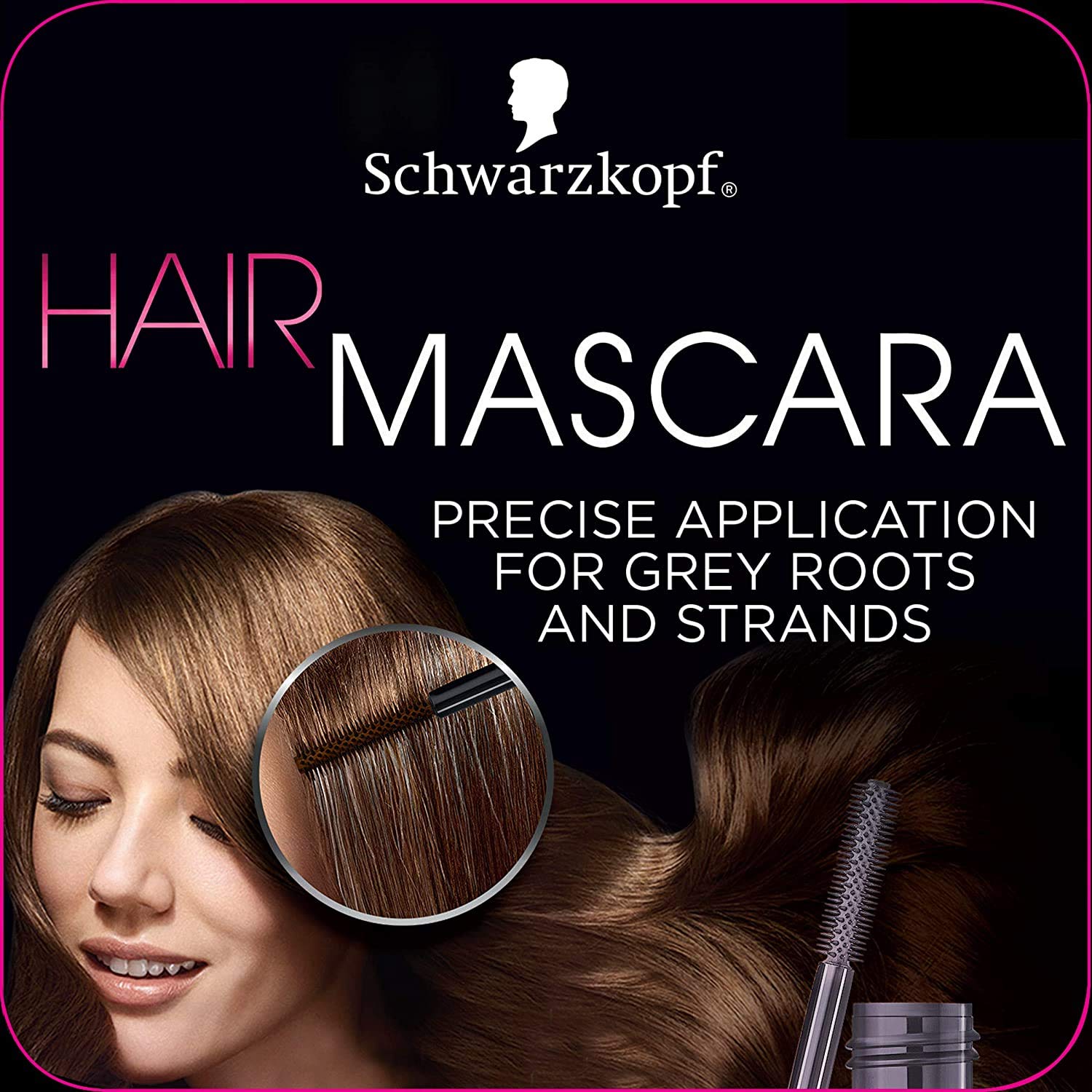 Schwarzkopf Hair Mascara, Dark Brown, 0.54 ounce: Beauty