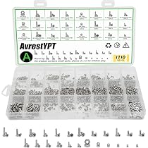 800-Piece Tiny Screw Assortment – M1 To M1.7 Phillips Pan Head Micro Screws, Nickel-Plated Carbon Steel For Electronics, Watches & Phones
