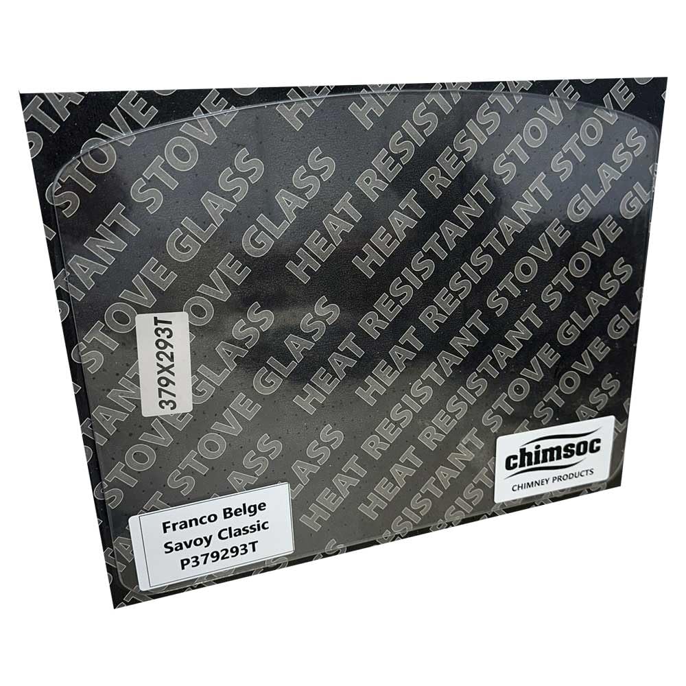Chimsoc Replacement Stove Glass - Franco Belge Savoy Classic 379mm x 293mm Arched Top)