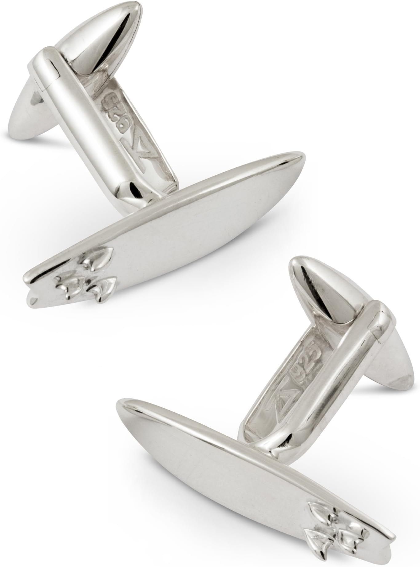 ZAUNICK Surfboard Cufflinks Sterling Silver Handcrafted