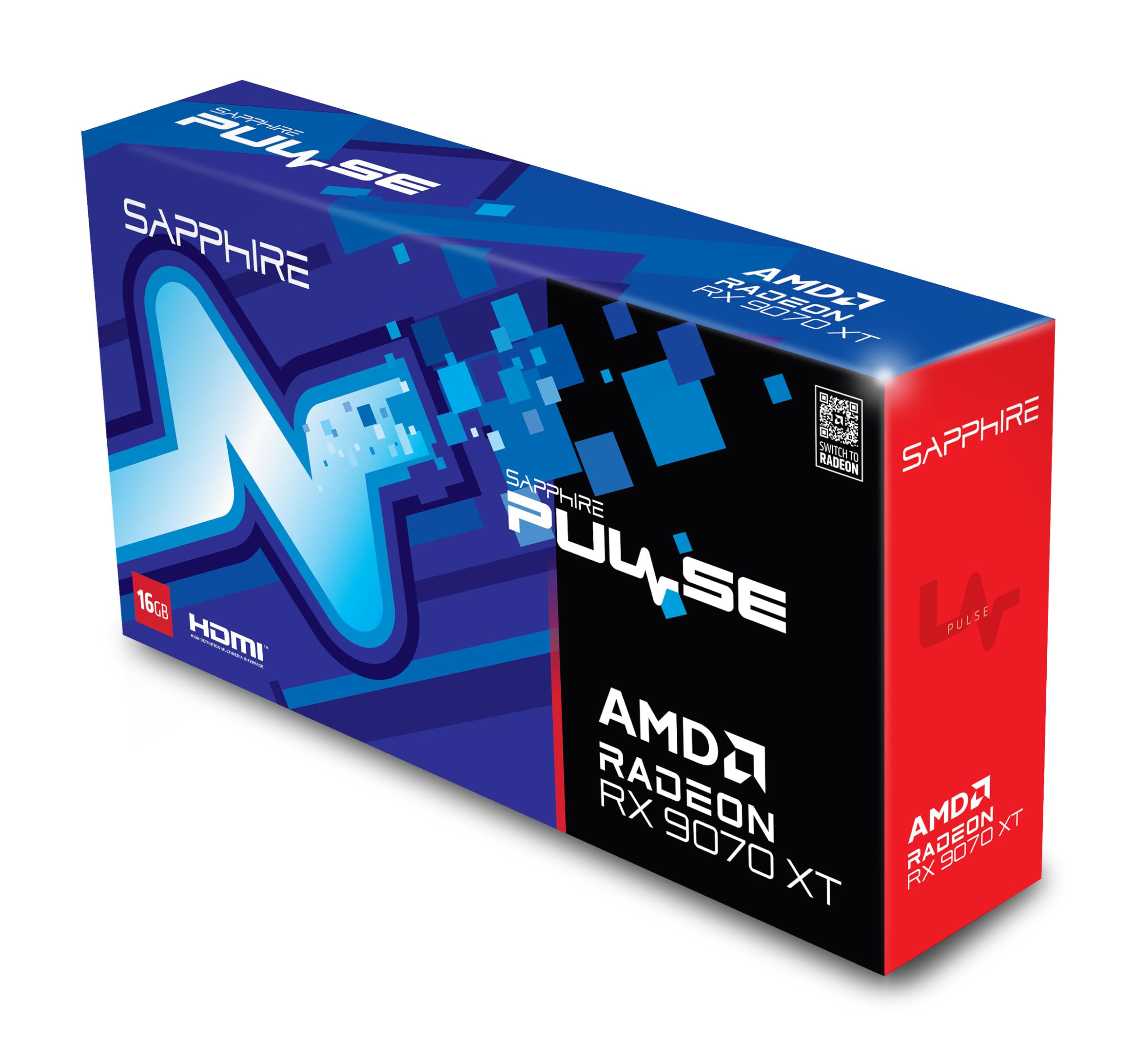 Sapphire 11348-03-20G Pulse AMD Radeon? RX 9070 XT Gaming Graphics Card with 16GB GDDR6, AMD RDNA 4