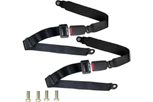 AEIMIAIDE 2 Pack Universal Seat Belt, 2 Point Seat Belt Kit for Go Kart, Seatbelt for Most of Cars Seat Belt with Car Strap B