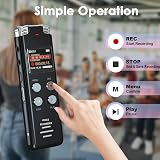 EVISTR L357 64GB Digital Voice Recorder USB MP3 Player with AVR view 3