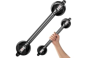 DAILYLIFE Grab Bars for Bathtubs and Showers, 21 inch Shower Handles for Elderly Suction, 300lbs Safety Shower Grab bar for Seniors and Elderly, Black(1 Pack)