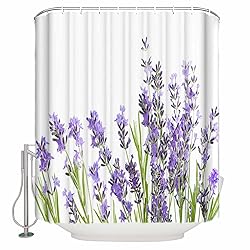 EZON-CH Fabric Waterproof Bathroom Shower Curtain