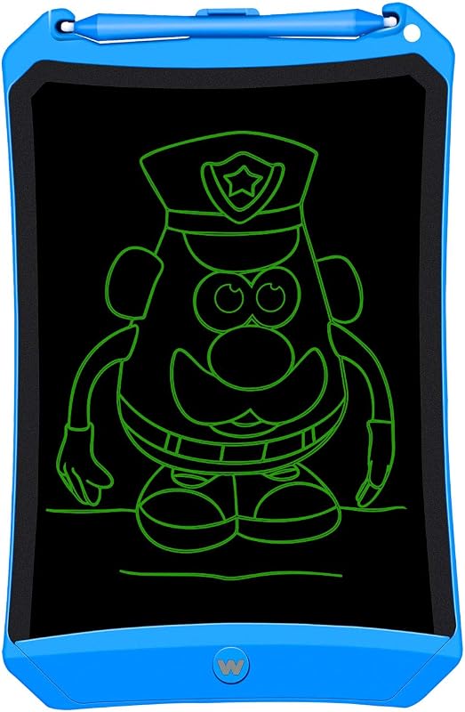 Smart Pad 90 Azul - Quadro branco eletrónico, tablet de escrita de 9", tom verde, sensor de pressão (10-200g), bateria CR2016, ímanes de frigorífico, cor azul