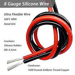 Dastard 8 Gauge Wire, Extra Flexible Silicone