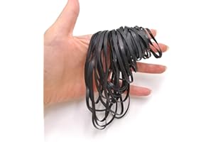 TEANTECH Recorder Rubber Belts - Cassette Recorder Repair Maintenance Mix Flat Cassette Tape Machine Rubber Belts 40-135MM (50PCS) (Width 3MM)