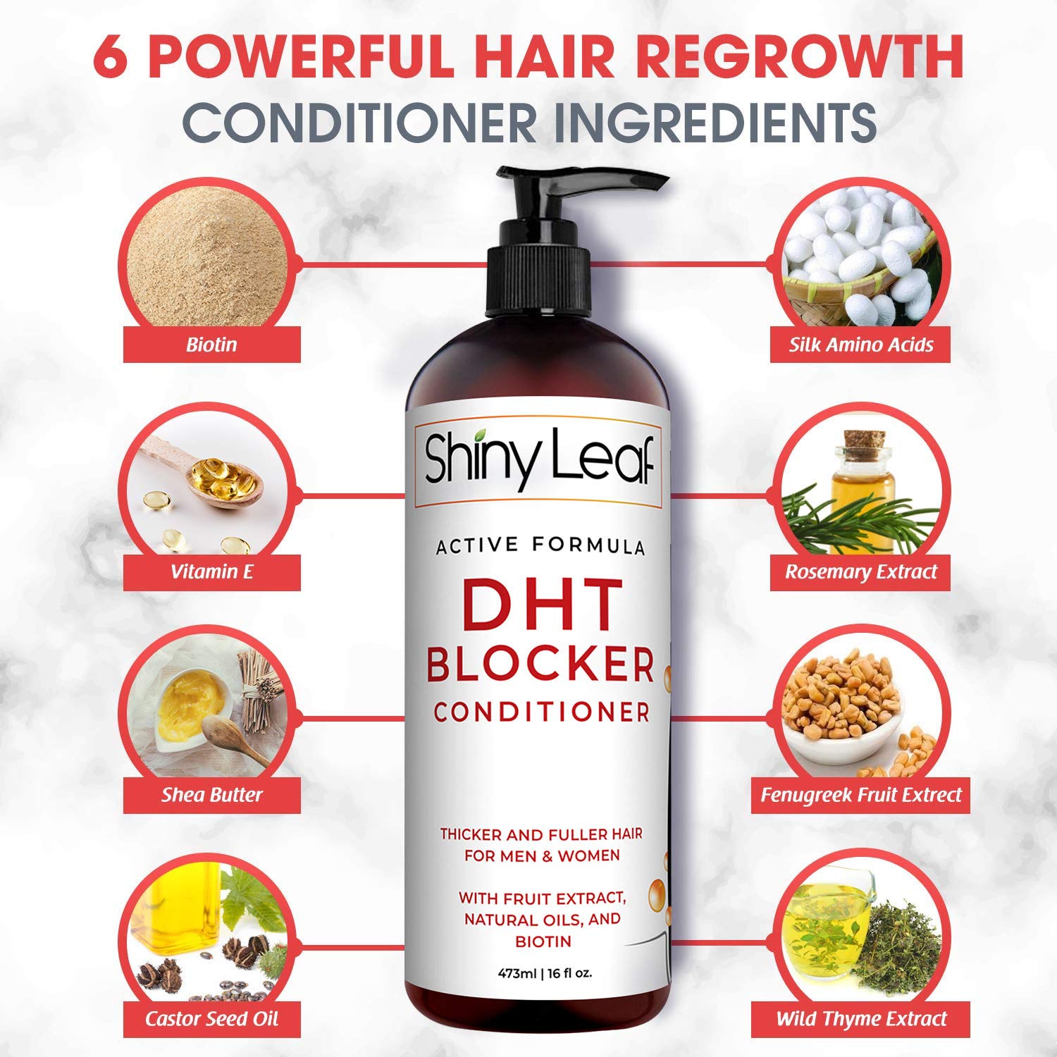 DHT Blocker Shampoo and Conditioner for Hair Loss With Biotin For Men, Women, Anti-Hair Loss Treatment, Rosemary and Green Tea Extracts, for Thinning Hair and Hair Loss (Shampoo and Conditioner) : Beauty