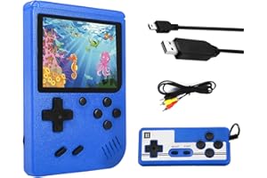 FLECHOZO Retro Handheld Game Console, Portable Gaming System with 500+ Classic Games,3.0" LCD Screen, and Additional Controller,Support for Connecting TV and Two Players