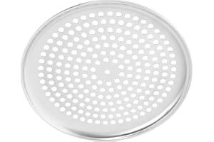 JHKNNK Perforated Baking Tray Aluminum Oven Pan 11-Inch Heat Resistant for Pizza Shops and Home Use