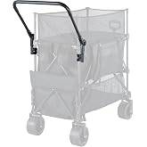 Push Bar for Camping Wagon, 90&deg; Adjustable Push Handle | For BARWING Wagons Only, 10-Second Setup, Converts Pull Cart to Push Cart, Easy Maneuvering &amp; Reversing