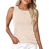 GKBK Women's Wool Blend Knit Tank Tops Sleeveless Vest Crew Neck Soft Sweater 2025