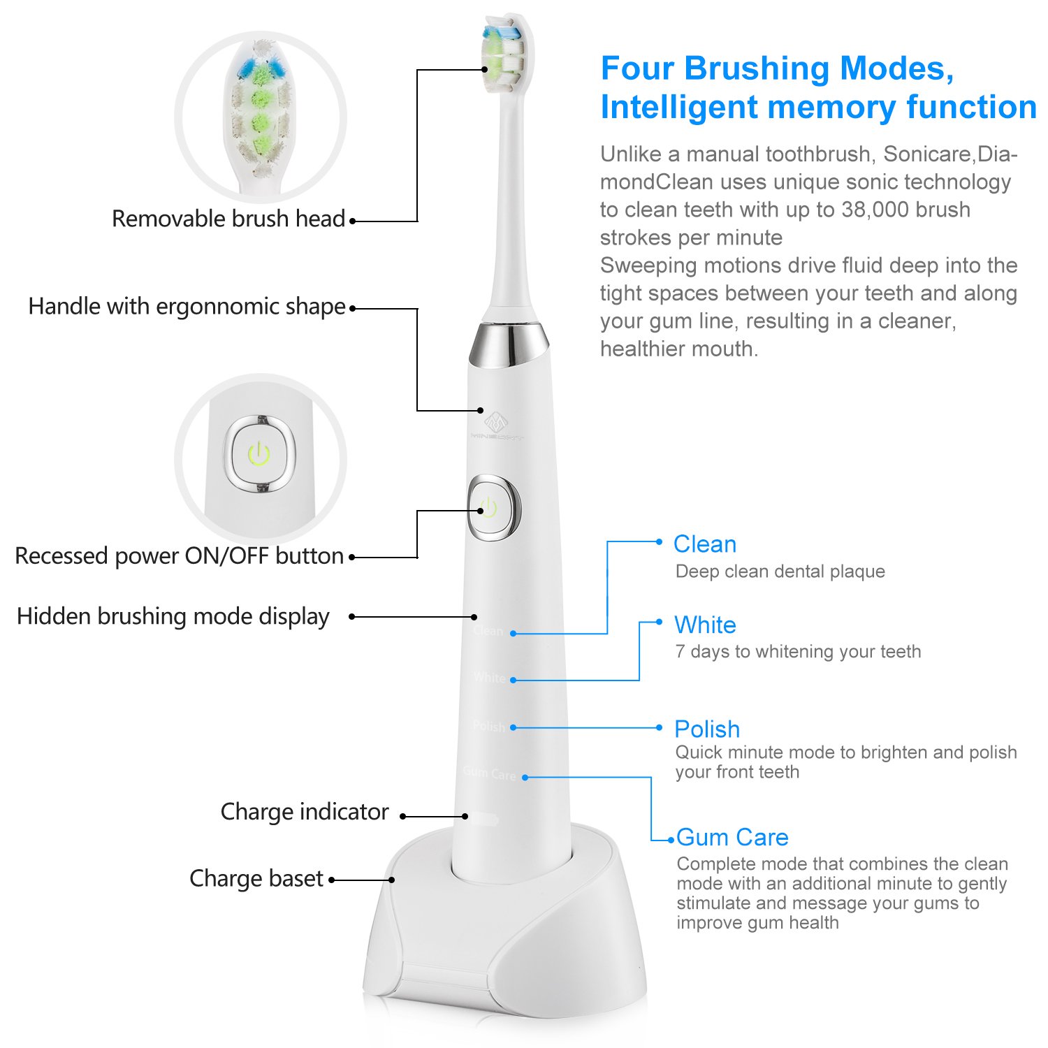 Elektrische Zahnbürste, mit CrossAction Aufsteckbürste, Bonus Pack mit Reise-Etui, schwarz