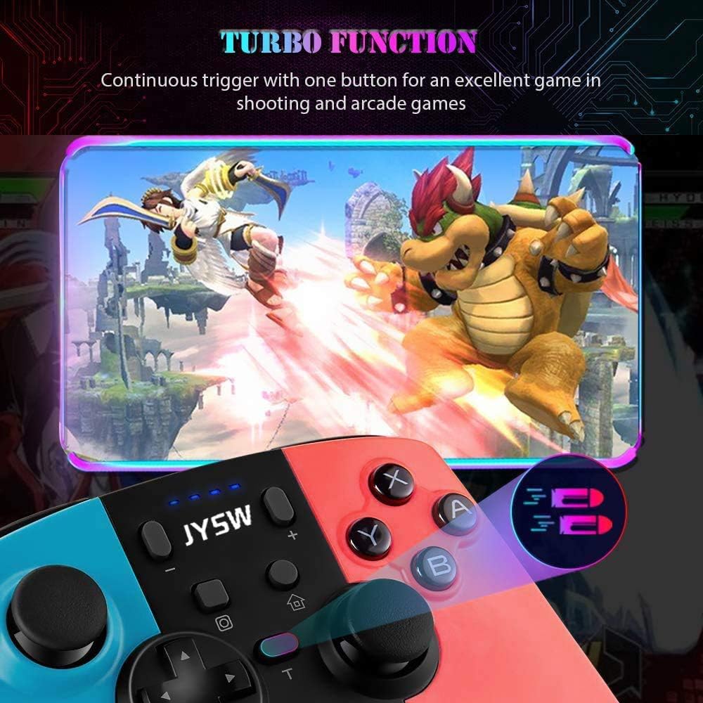 Upgraded Pro Wireless Switch Controller for Nintendo - Gamepad Joypad Remote Joystick Replacement for Nintendo Switch Controller, Adjustable Turbo Vibration, Motion Control: Computers & Accessories