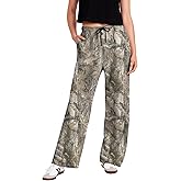 Eutten Women Wide Leg Camo Sweatpants High Waisted Drawstring Baggy Jogger Fleece Loose Sweat Pants with Pockets