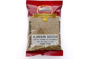 HEMANI LIVE NATURAL Carom Seed - Ajwain Seeds 200g (7.1 OZ) - For Cooking & Ayurvedic Medicine - Product of India