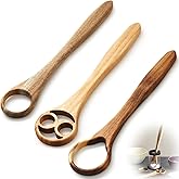 SiliFine 3 Pcs 13 Inch Dough Whisk, Acacia Wooden Danish Bread Whisking Tool for Mixing Sourdough, Batter Preparation, Egg and Flour Mixer, Winter Traditional Bread Baking Supplies and Tools