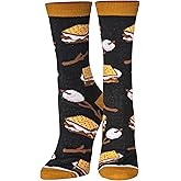 Crazy Socks Smores Fun Print Novelty Crew Socks for Women