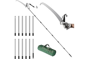 FLORA GUARD 16.5 FT Pole Saw for Tree Trimming, Extendable Tree Pruner with 12 Lightweight Stainless Steel Poles, Aluminum Alloy Head, SK5 Blade, for Yard & Garden, Tree Trimmers Long Handle Pruner
