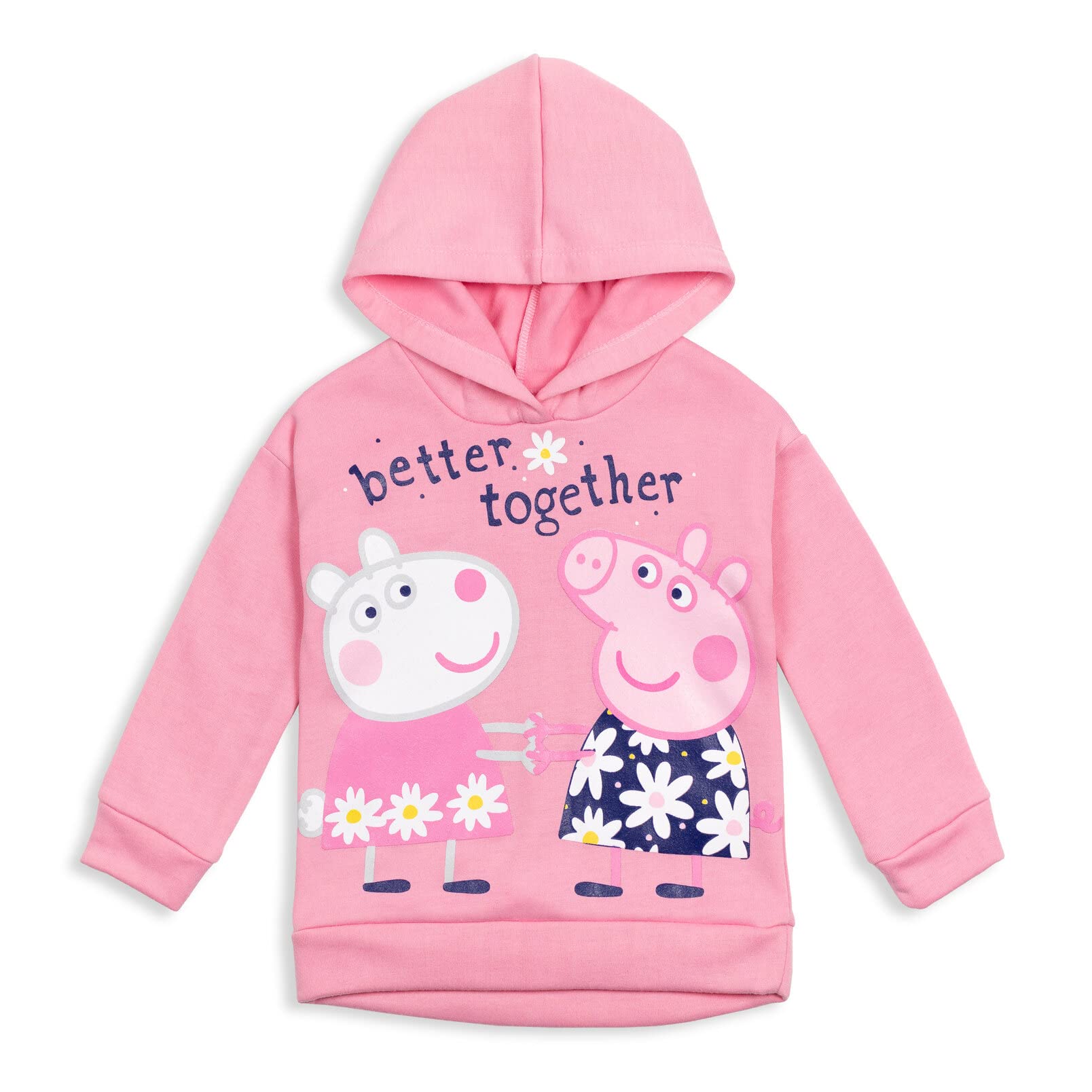 Peppa Pig Girls Pullover Fleece Hoodie and Leggings Outfit Set Toddler to Big Kid