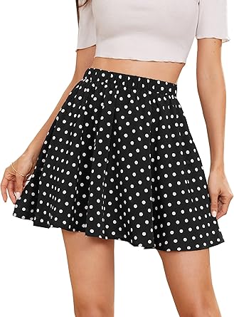 black flowy mini skirt